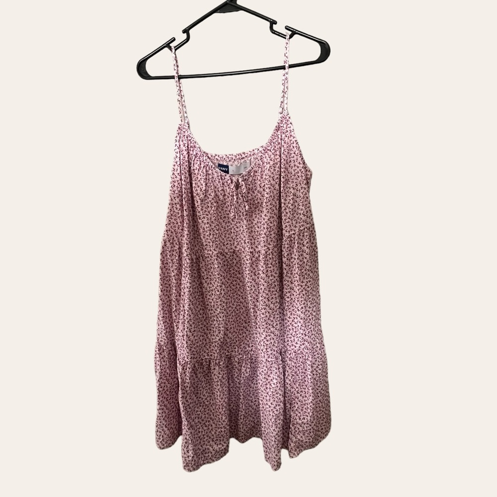 Old Navy | Purple Floral Cami Spaghetti Strap Summer Dress | Size L